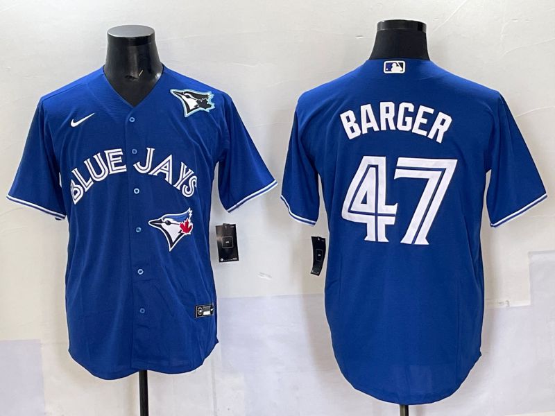 Men Toronto Blue Jays #47 Barger Blue Game 2025 Nike MLB Jersey style 001->toronto blue jays->MLB Jersey